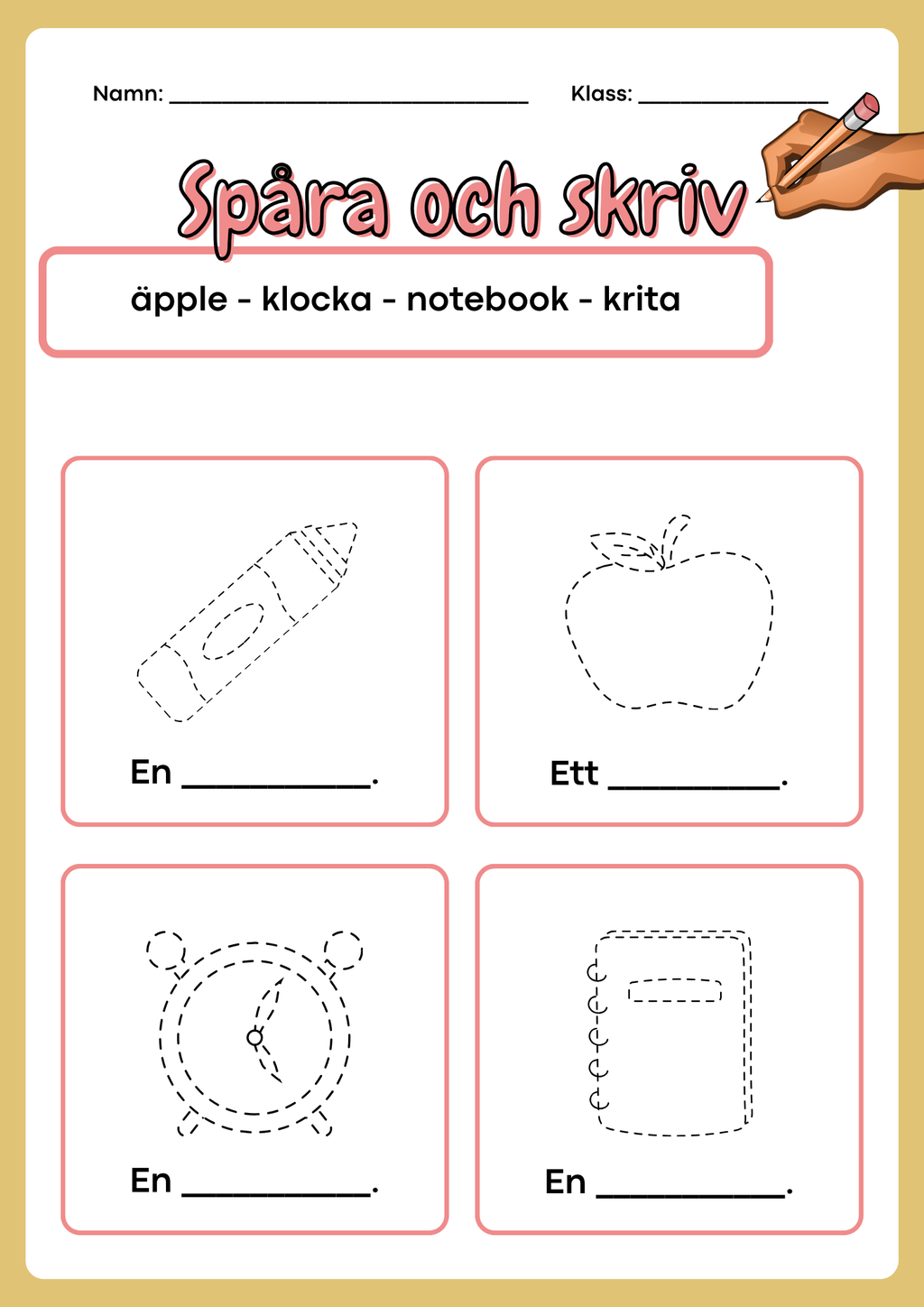Spåra och skriv - Häfte