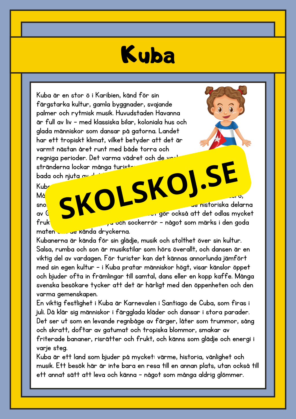 Upptäck världen - Fakta och läsförståelse - 29 sidor