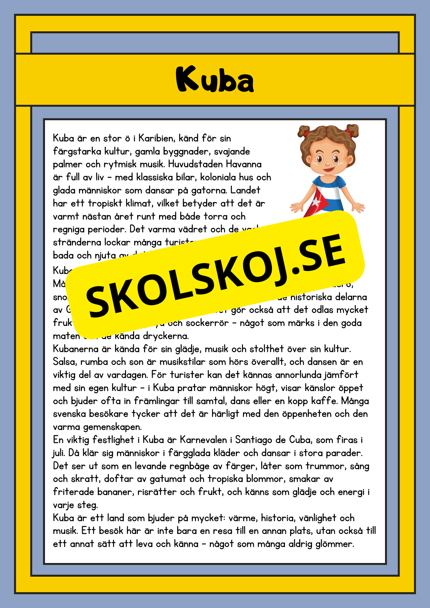 Upptäck världen - Fakta och läsförståelse - 29 sidor