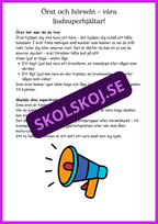 Ljud och ljus - En spännande upptäcktsresa - Årskurs 4 - 6