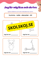 Jag lär mig läsa och skriva - Tema: Leksaker