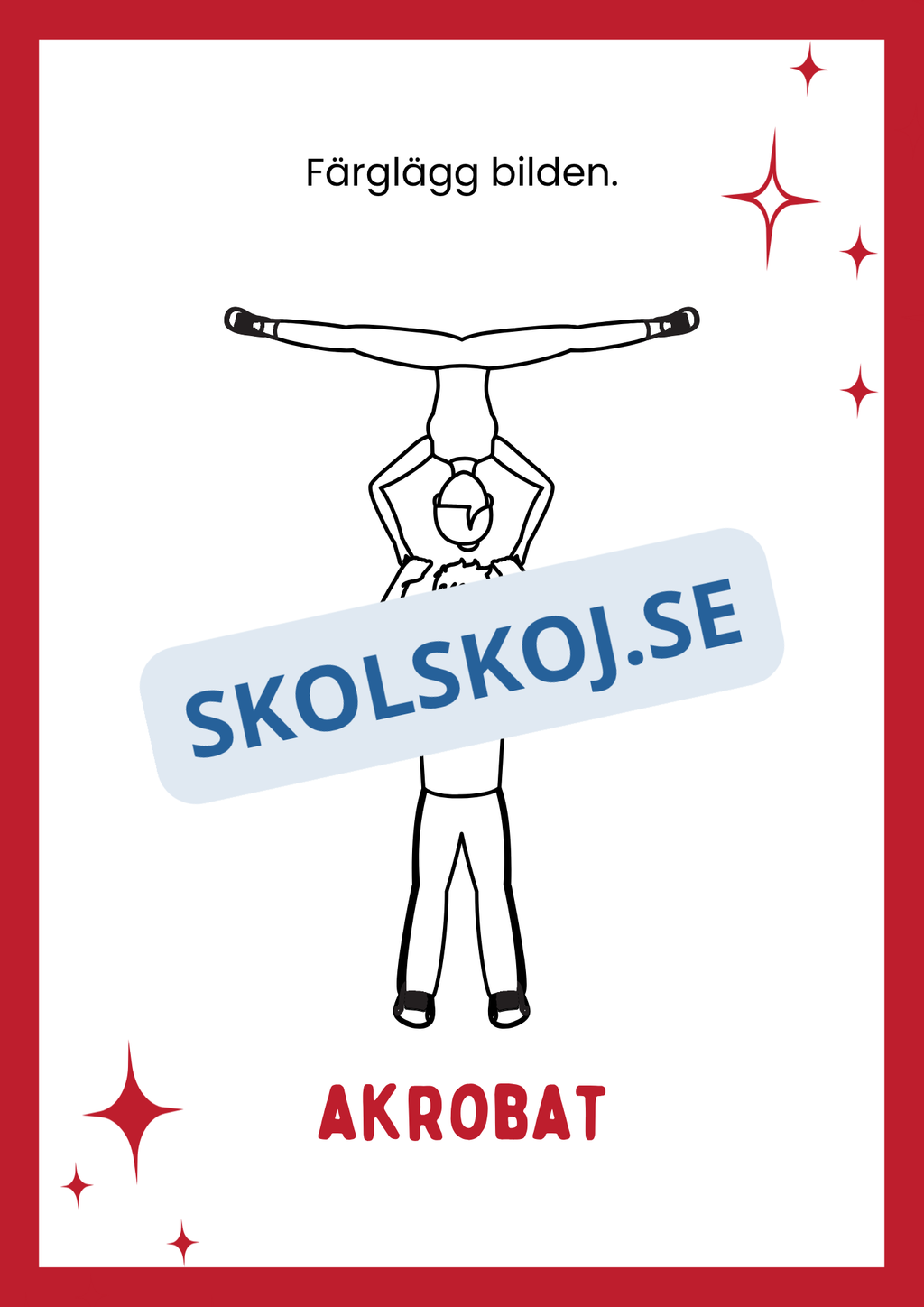 Cirkus - Målarbok