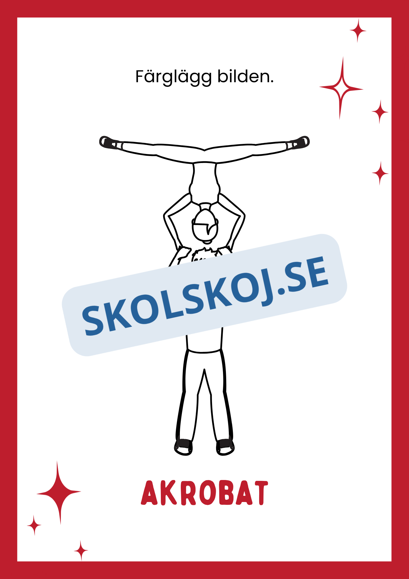 Cirkus - Målarbok
