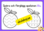 Spåra och färglägg frukter