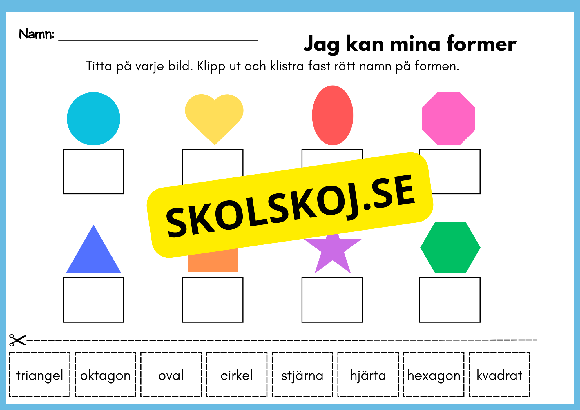 Jag kan mina former - Häfte