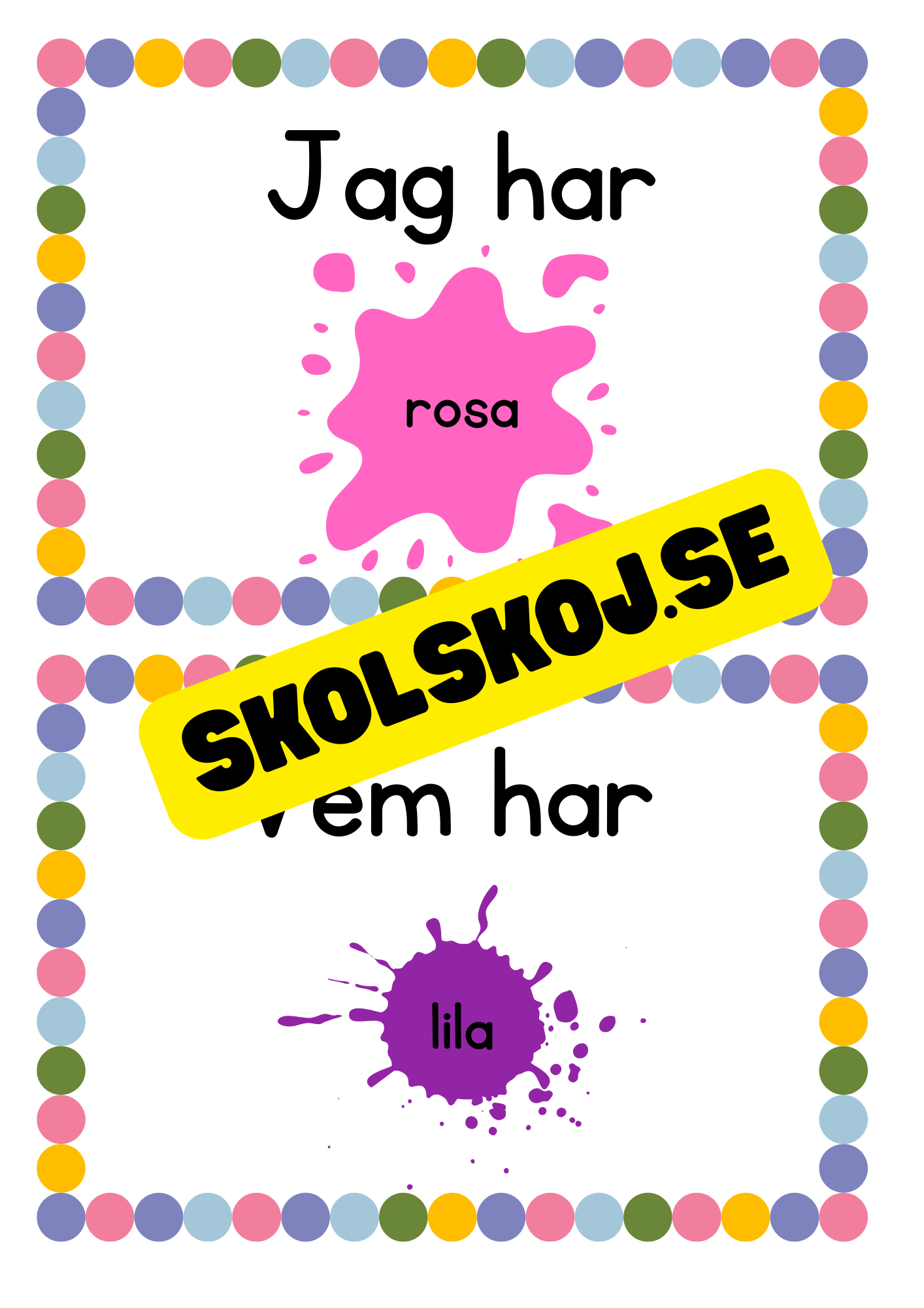 Jag har vem har - Tema färger