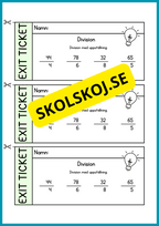 Exit ticket - Årskurs 4 - 5