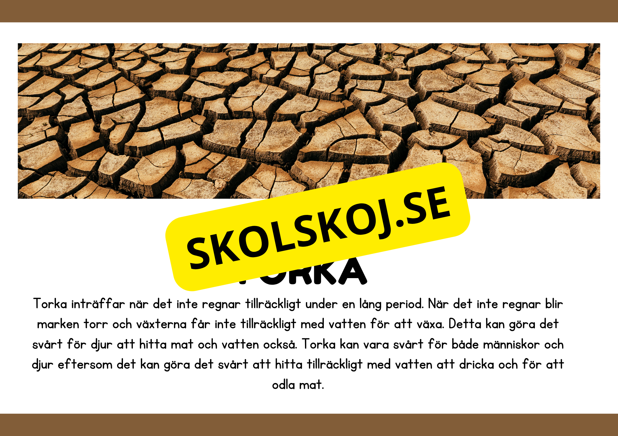 Naturliga katastrofer - Läsförståelse