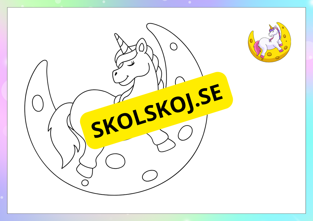 Magiska enhörningar - Målarbok