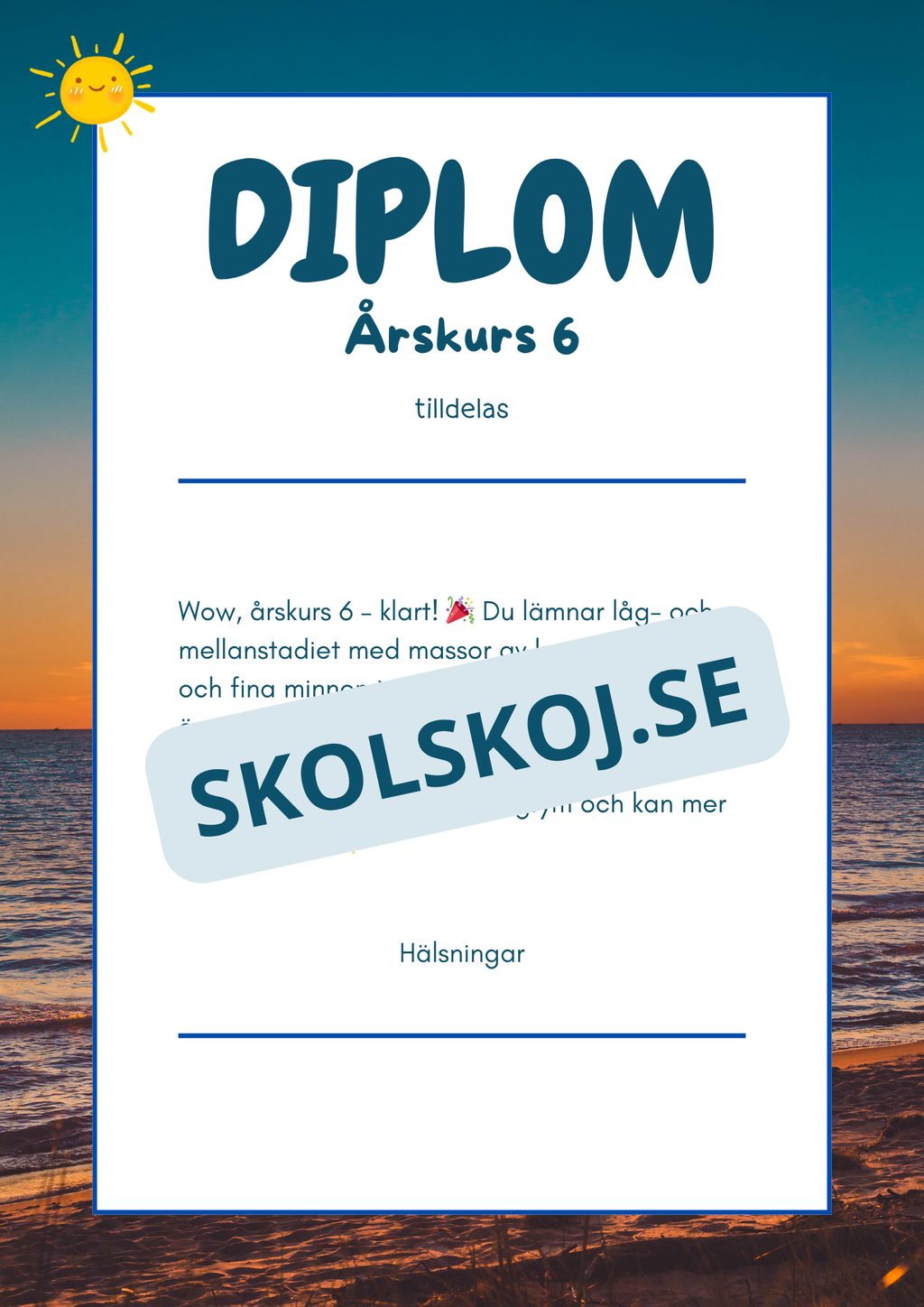 Diplom årskurs 1 - årskurs 6