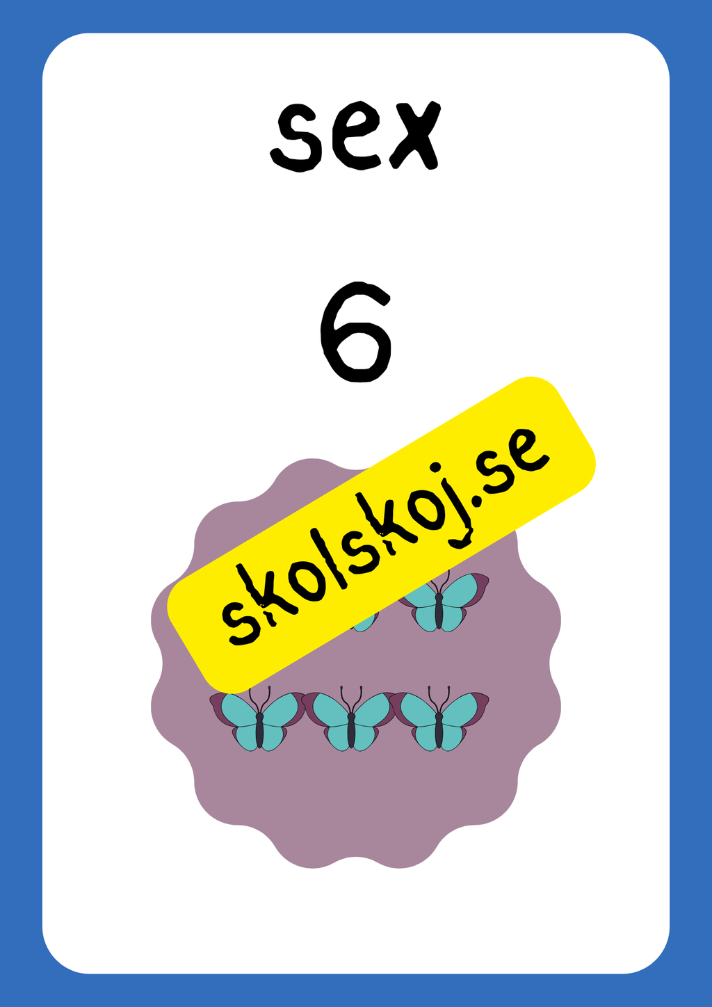 Väggkort - Siffror/Tal 1 - 10