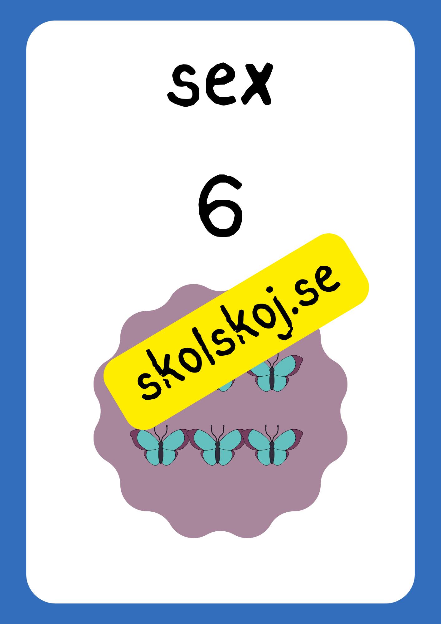 Väggkort - Siffror/Tal 1 - 10