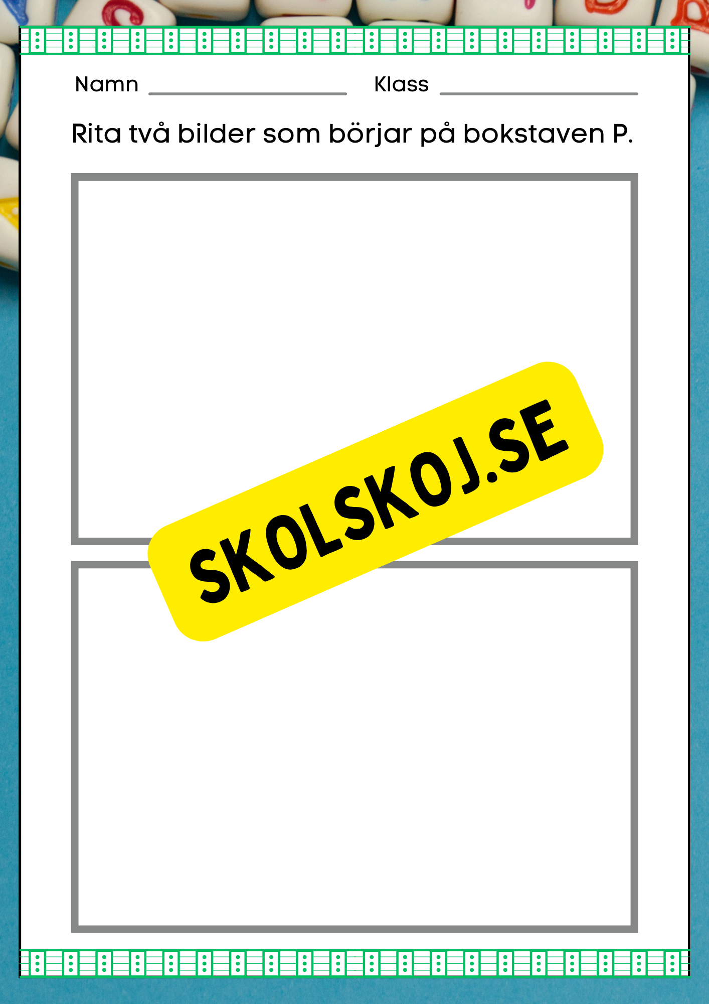 Veckans bokstav - Bokstaven Pp