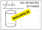 Jag lär mig rita 3D former