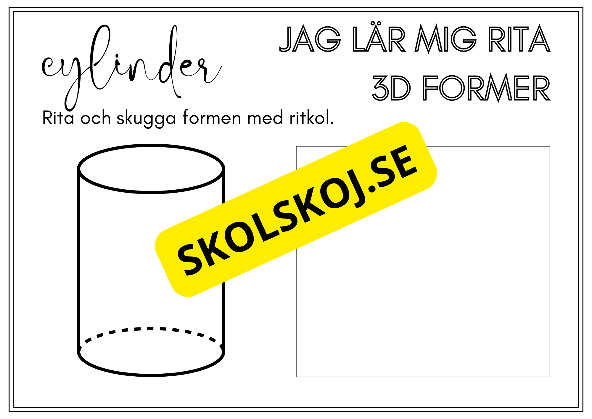 Jag lär mig rita 3D former