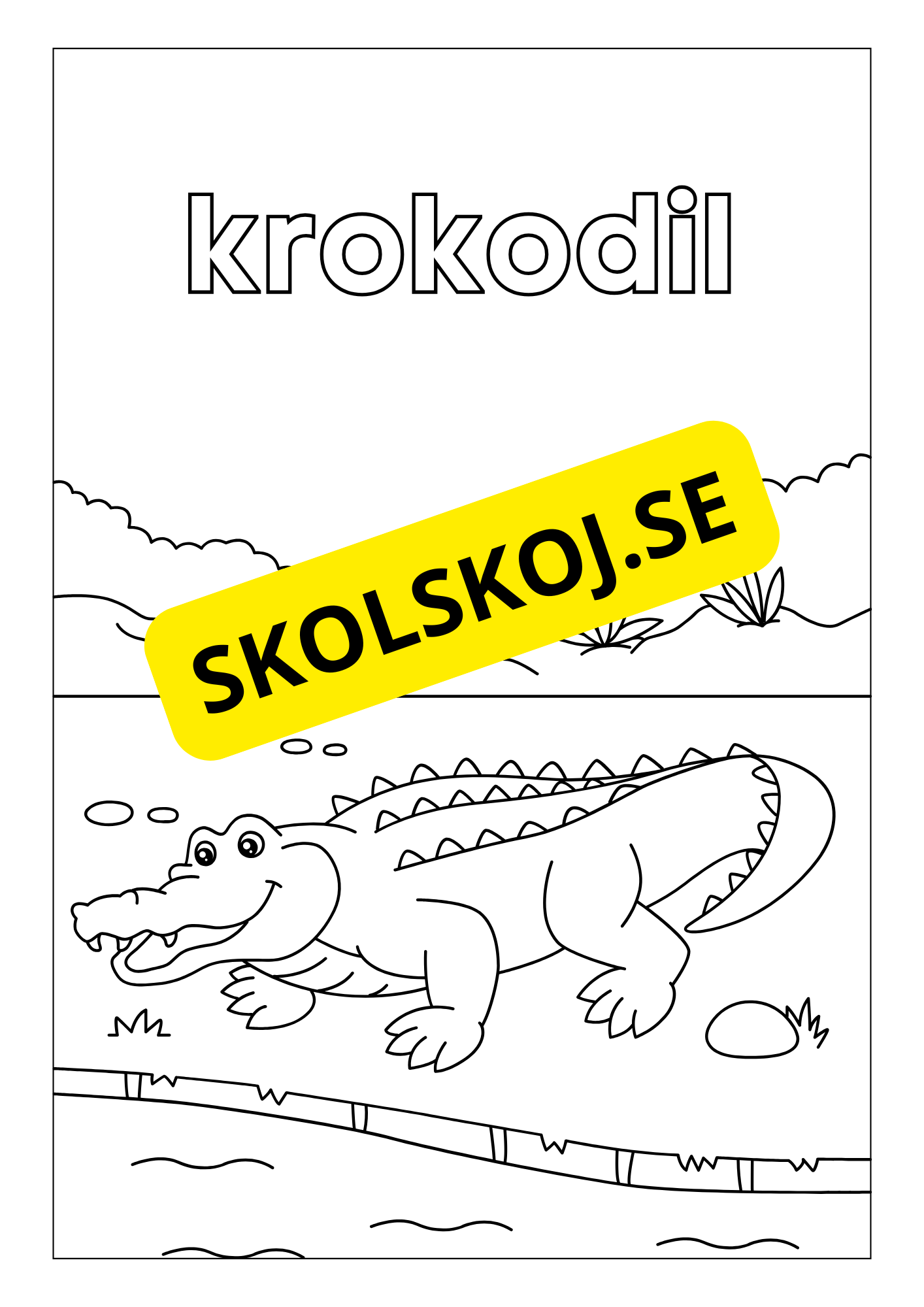 Djurens livsmiljöer - Målarbok (45 sidor)