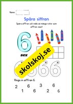 Spåra siffran - Häfte - 1 - 10