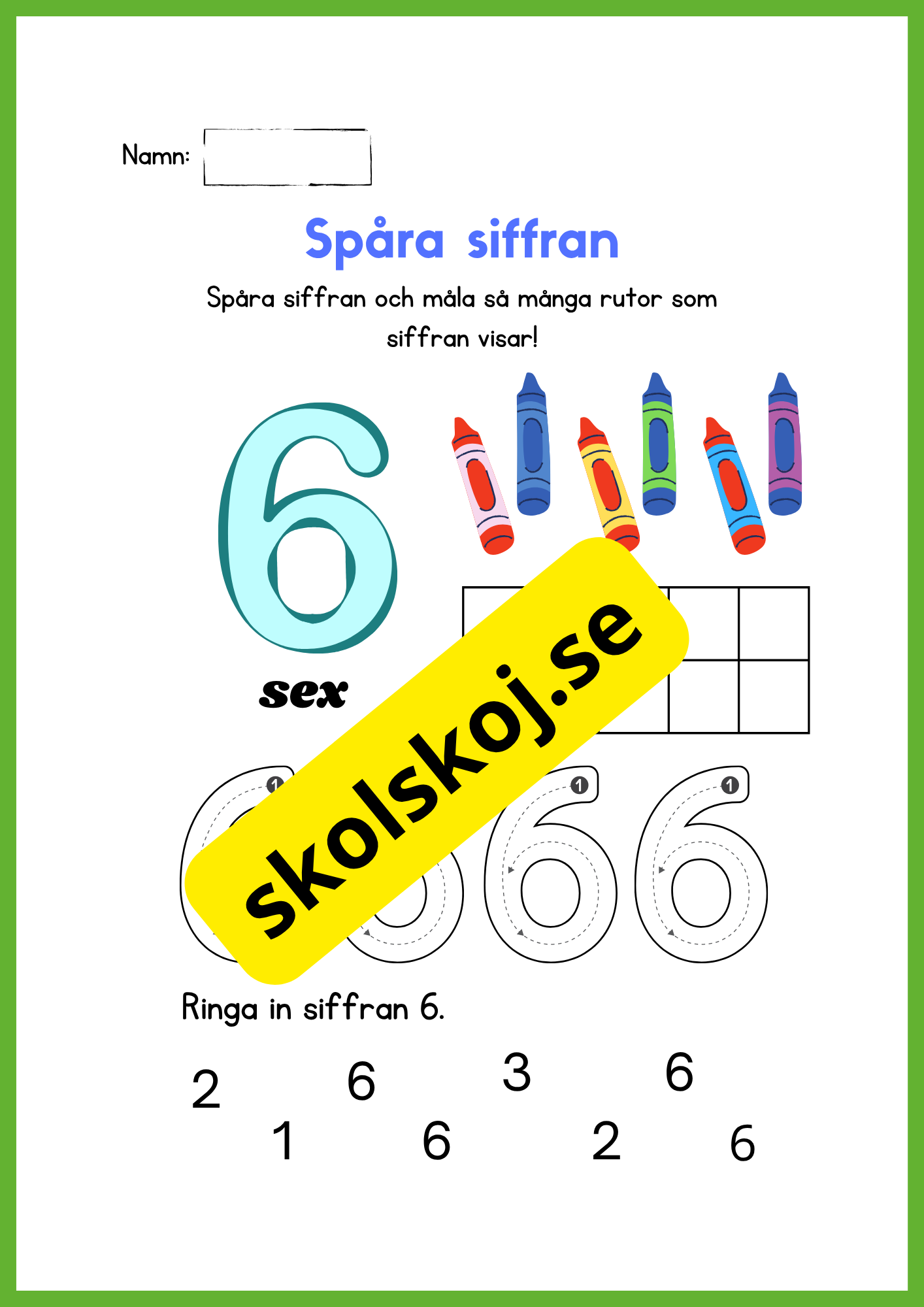 Spåra siffran - Häfte - 1 - 10