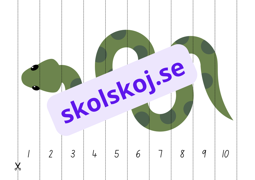 Sifferpussel - Lär dig 1 till 10 på ett roligt sätt