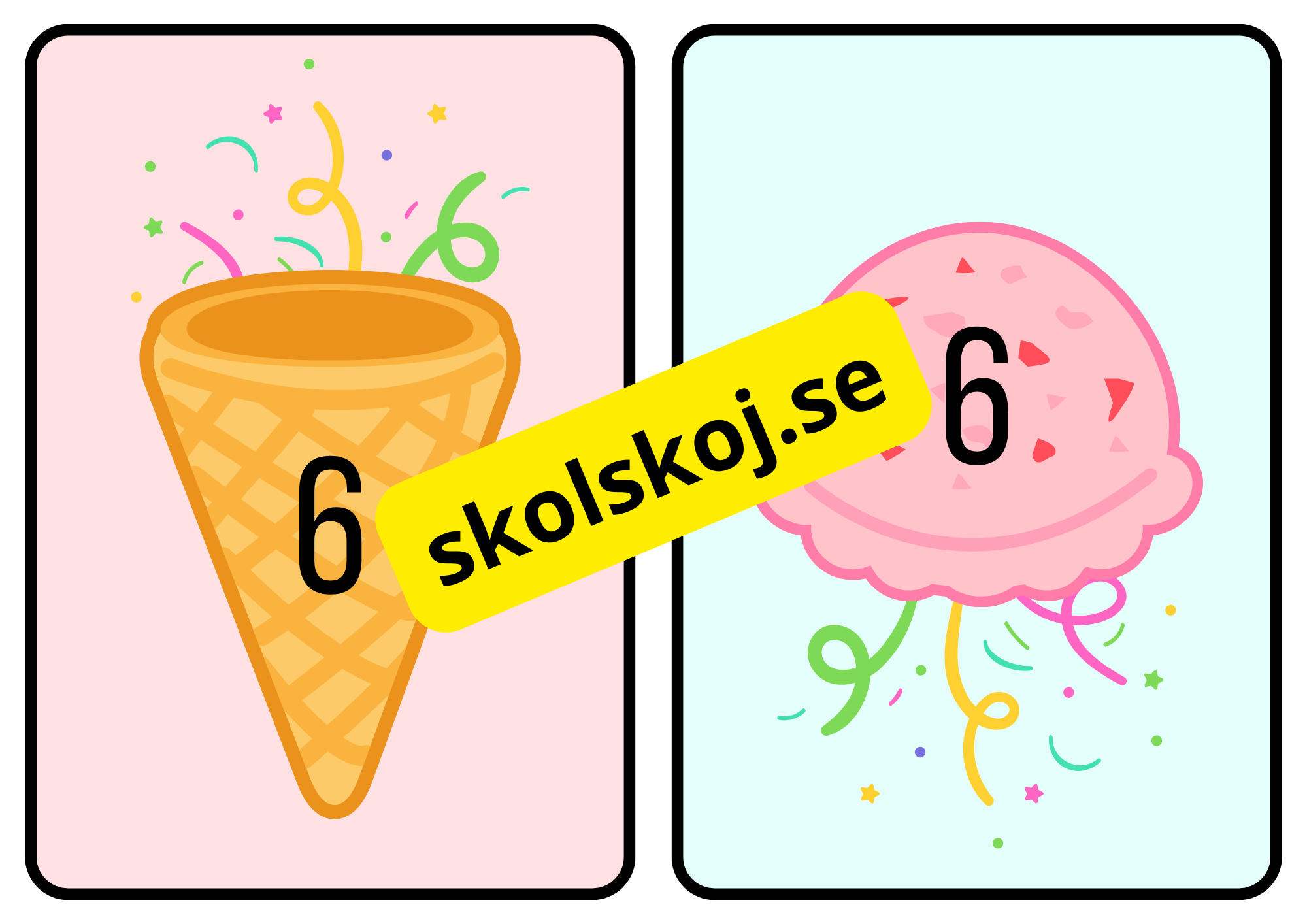 Jag lär mig siffror - Glasstema