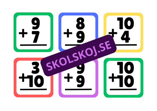 Addition - Flashkort - 1 - 20