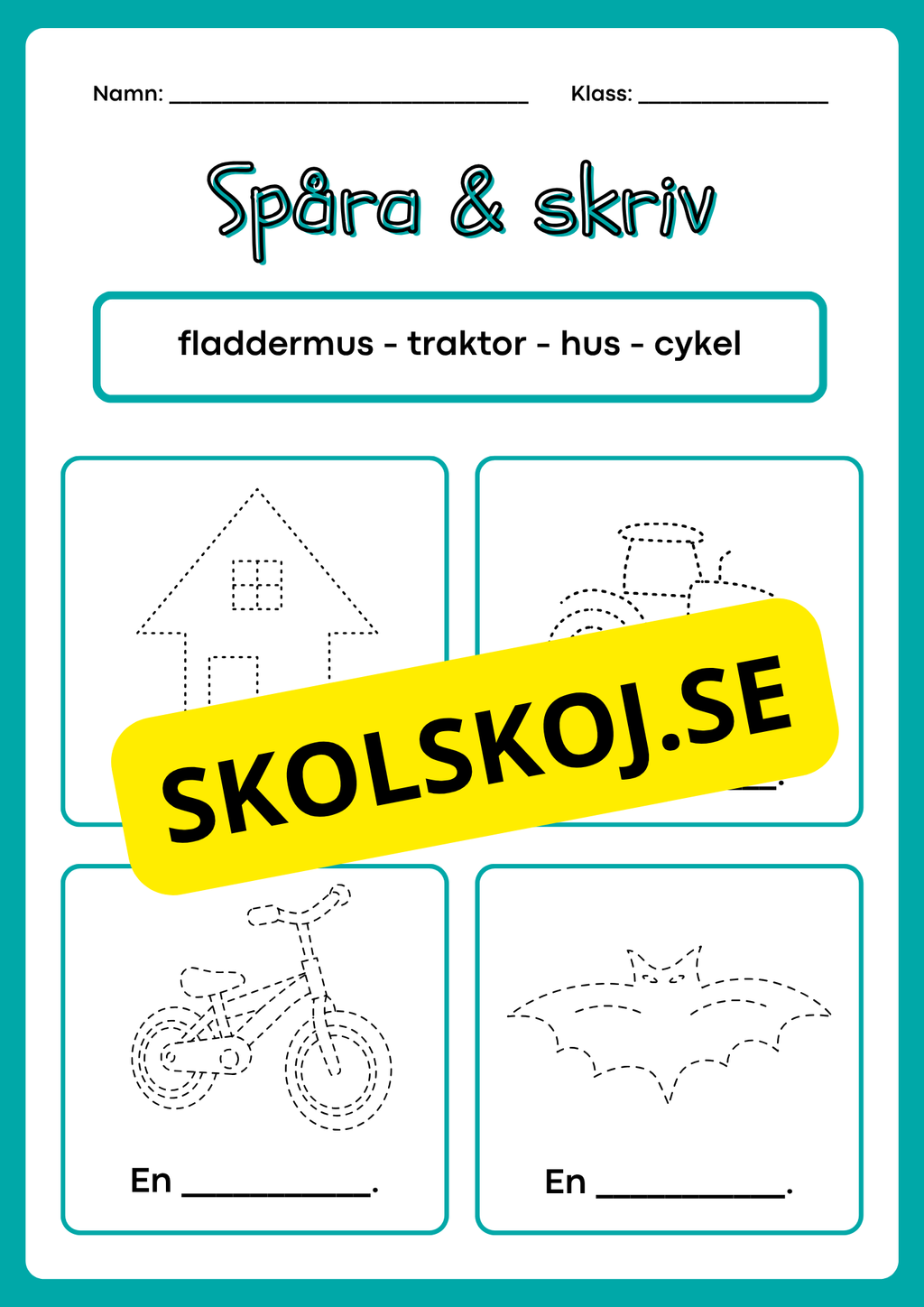 Spåra och skriv - Häfte