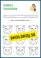Häfte - Enkel division
