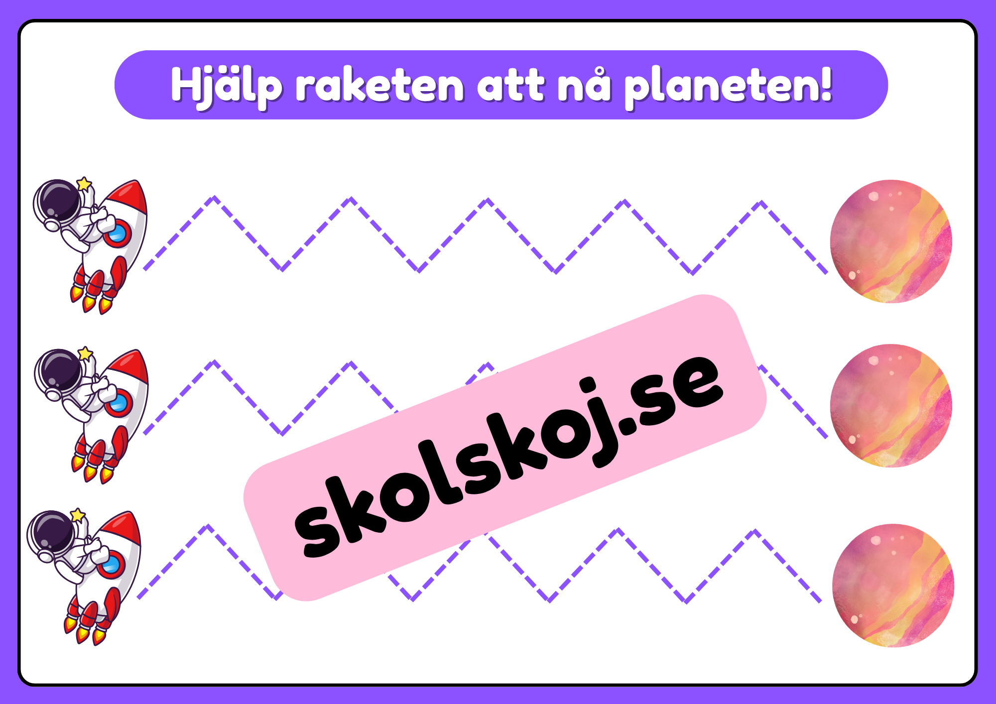 Rolig skrivträning - Förskola - Årskurs 1