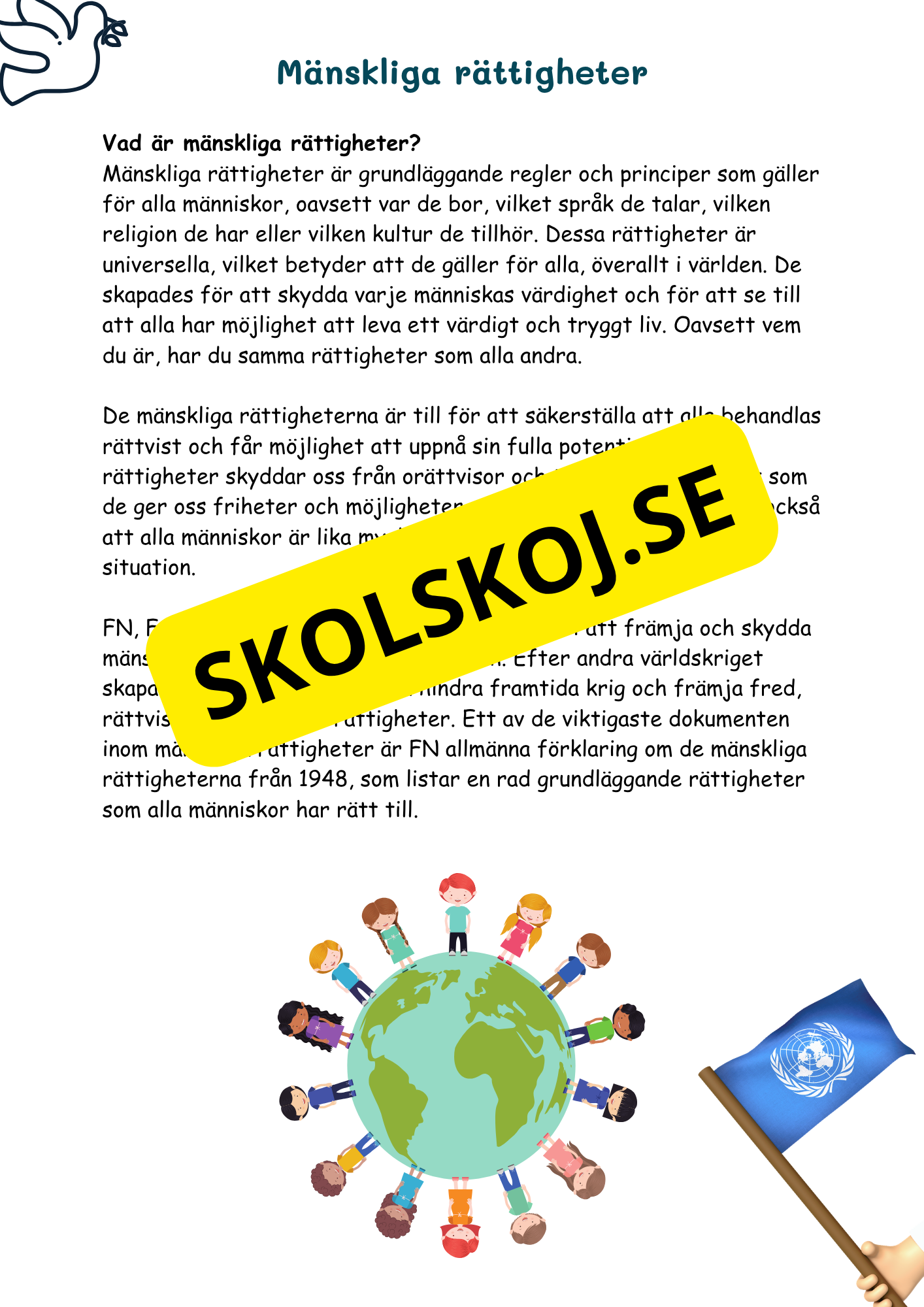 Att vara sig själv: Dina rättigheter och ansvar - Årskurs 4 - 6