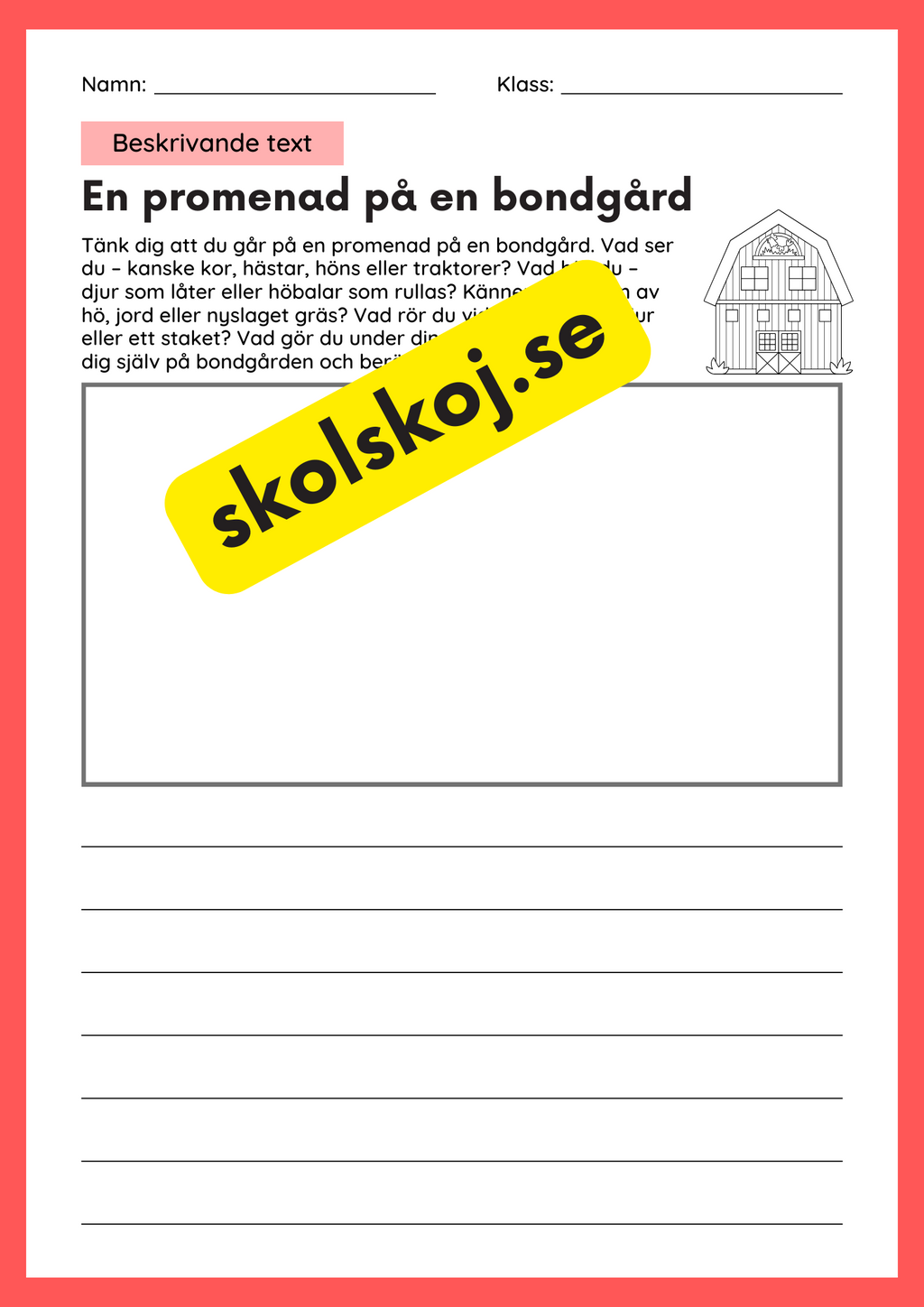 Beskrivande text - Tema promenader