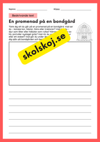 Beskrivande text - Tema promenader