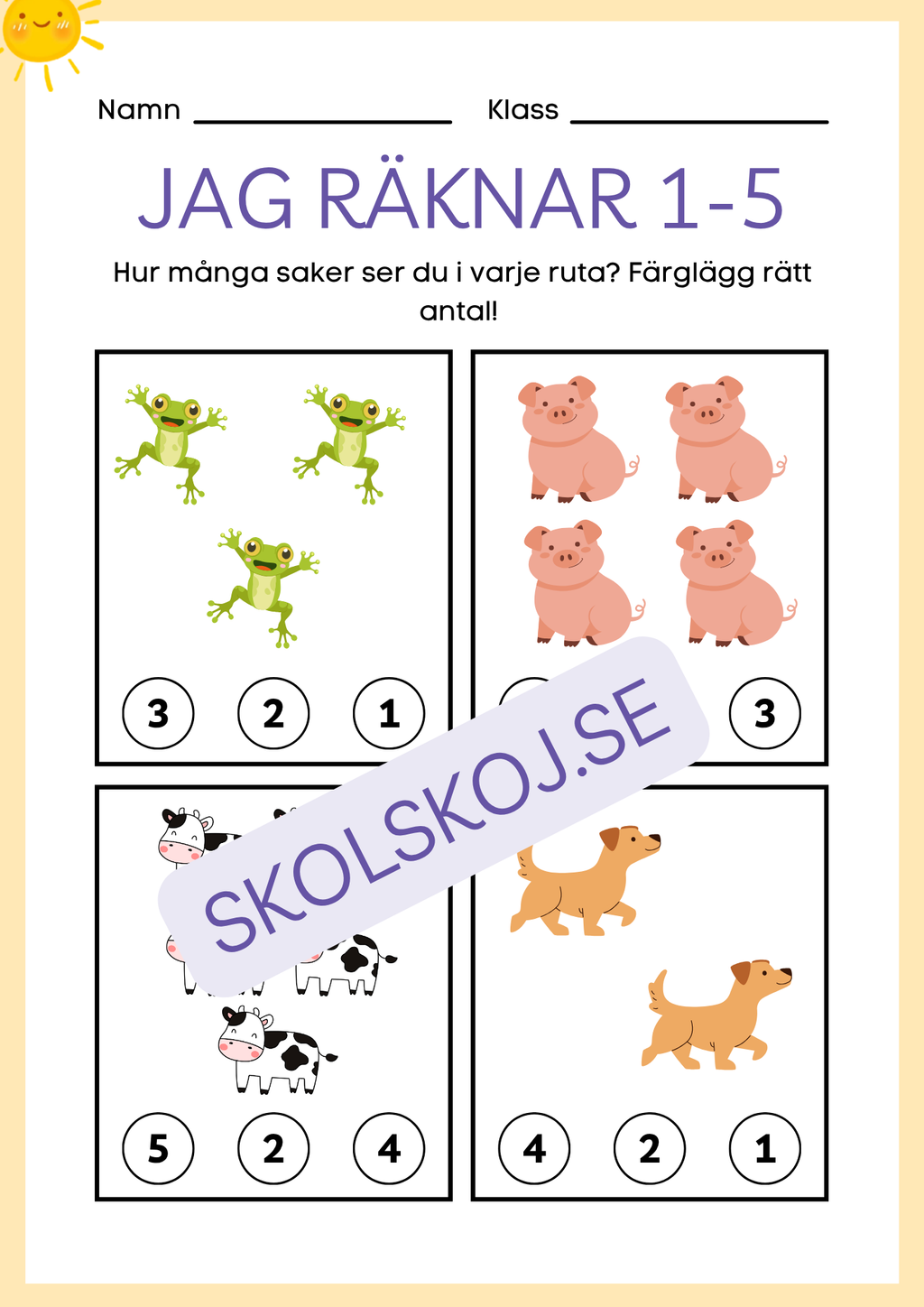 Jag räknar 1 - 5 - Häfte