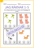 Jag räknar 1 - 5 - Häfte
