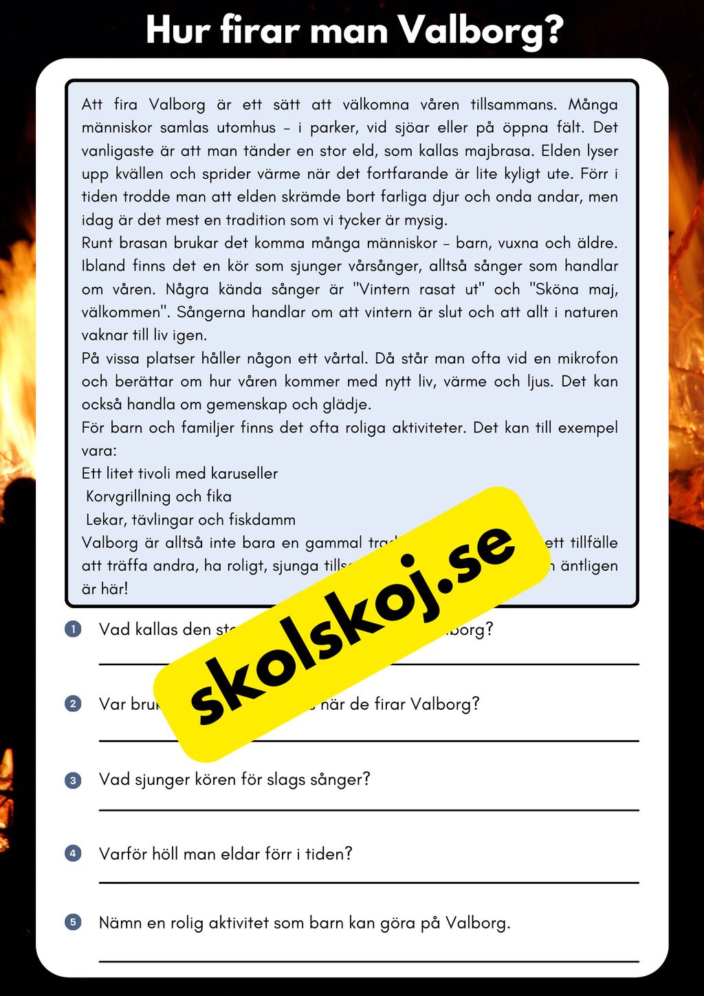 Valborg – Vi välkomnar våren!