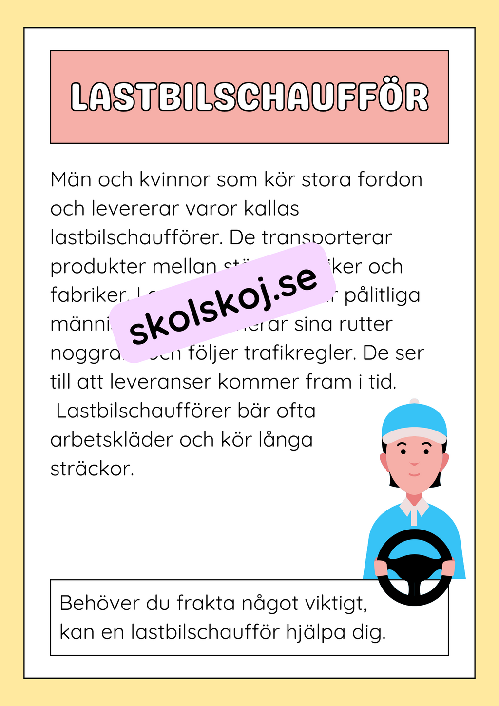 Viktiga yrken i samhället