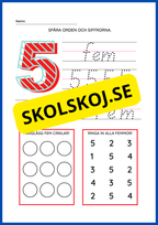 Spåra och lär dig siffror - 0 - 9