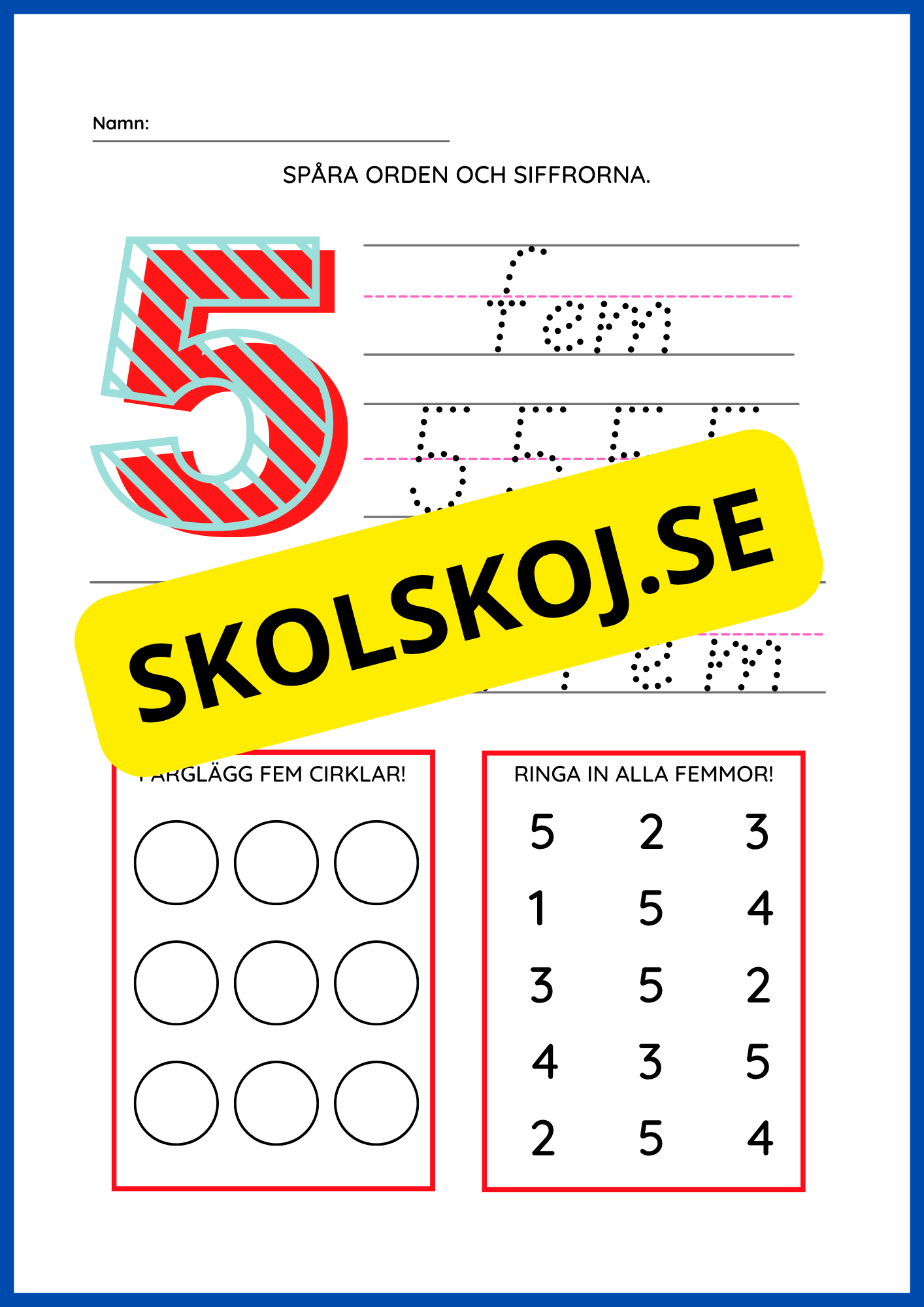 Spåra och lär dig siffror - 0 - 9