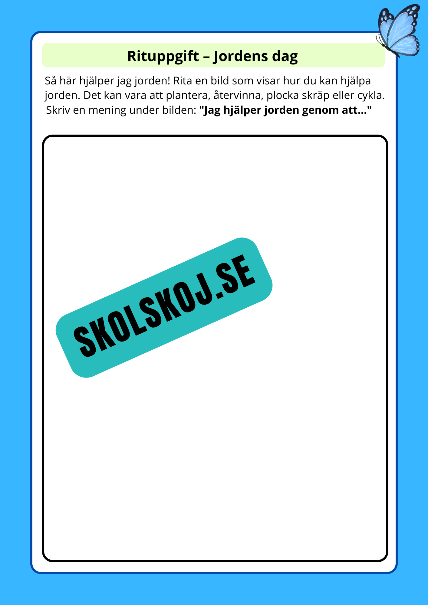 Jordens dag att ta hand om vår planet