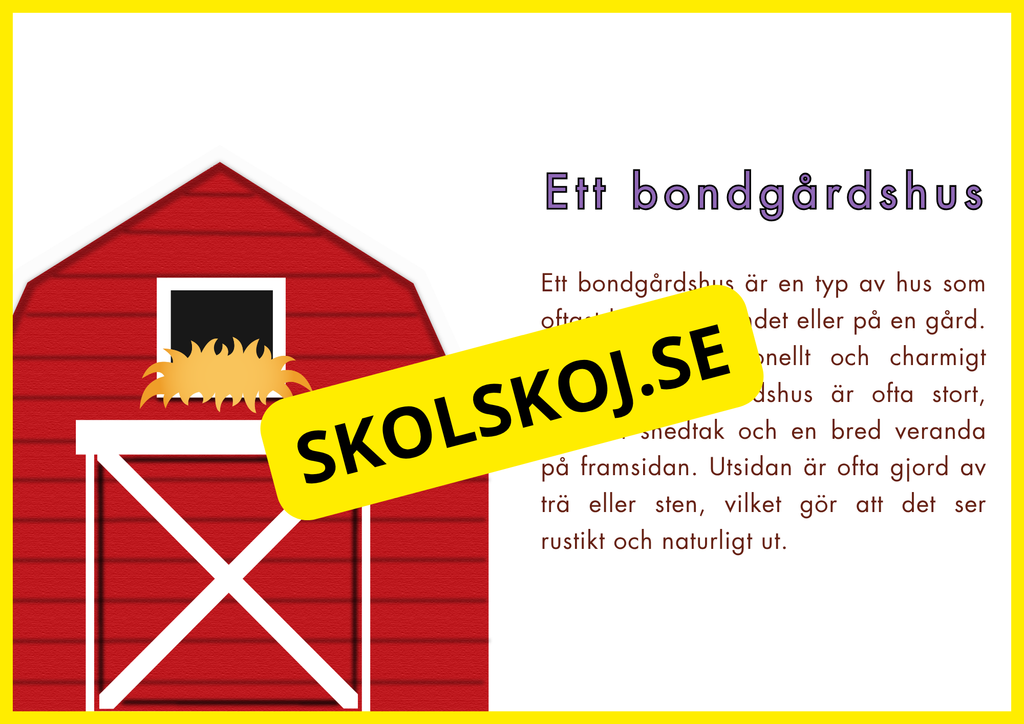 Olika sorters hus - Samhällskunskap åk 1 - 3