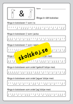 Vi tränar bokstäverna: bdpqftnmij