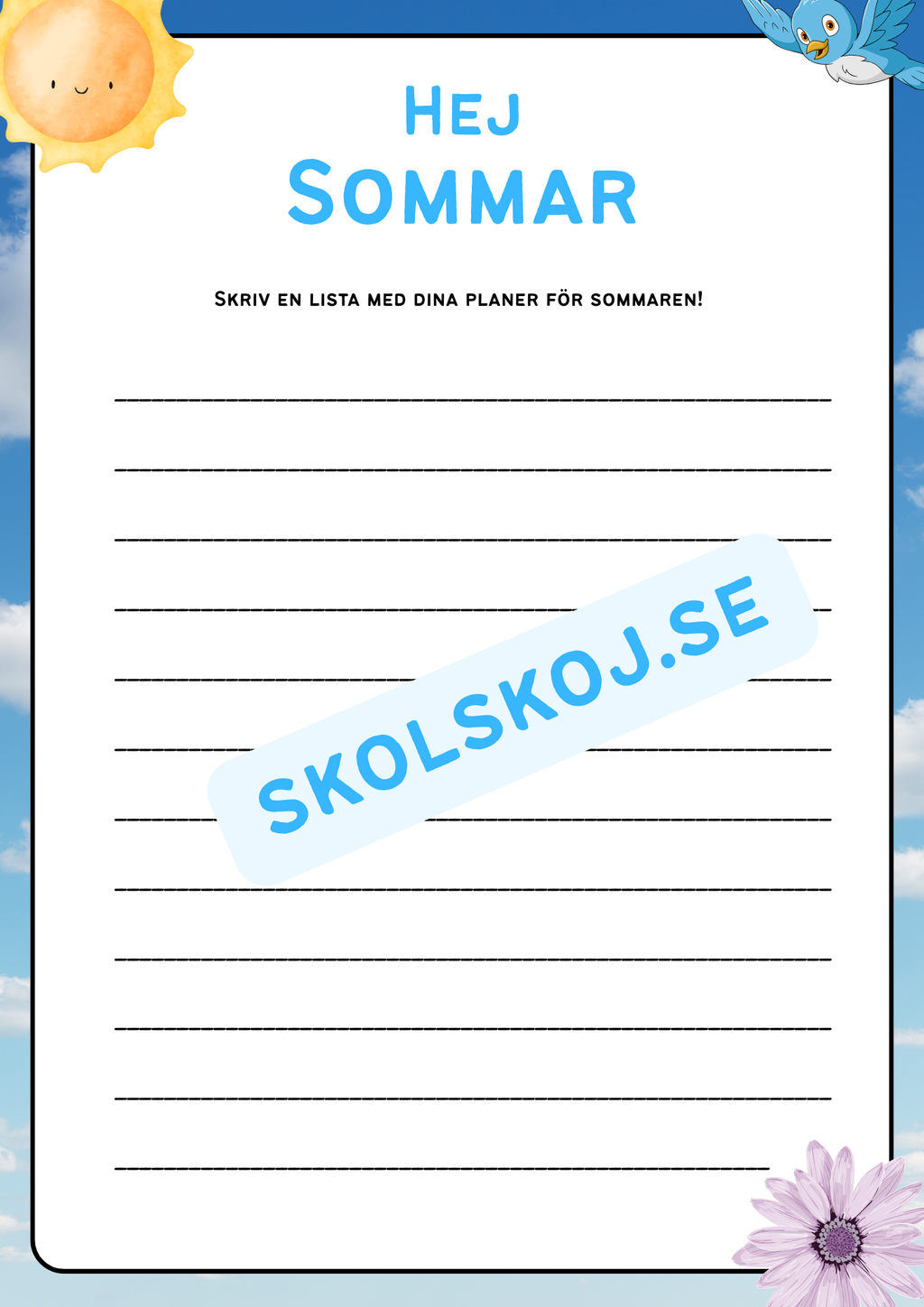 Hej sommar - Aktivitetsbok