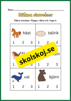 Räkna stavelser - Häfte