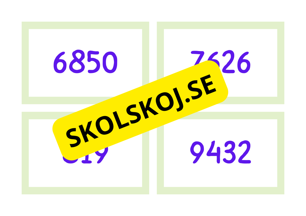 Att läsa siffror upp till 10 000