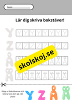 Lär dig skriva bokstäver - Hela alfabetet