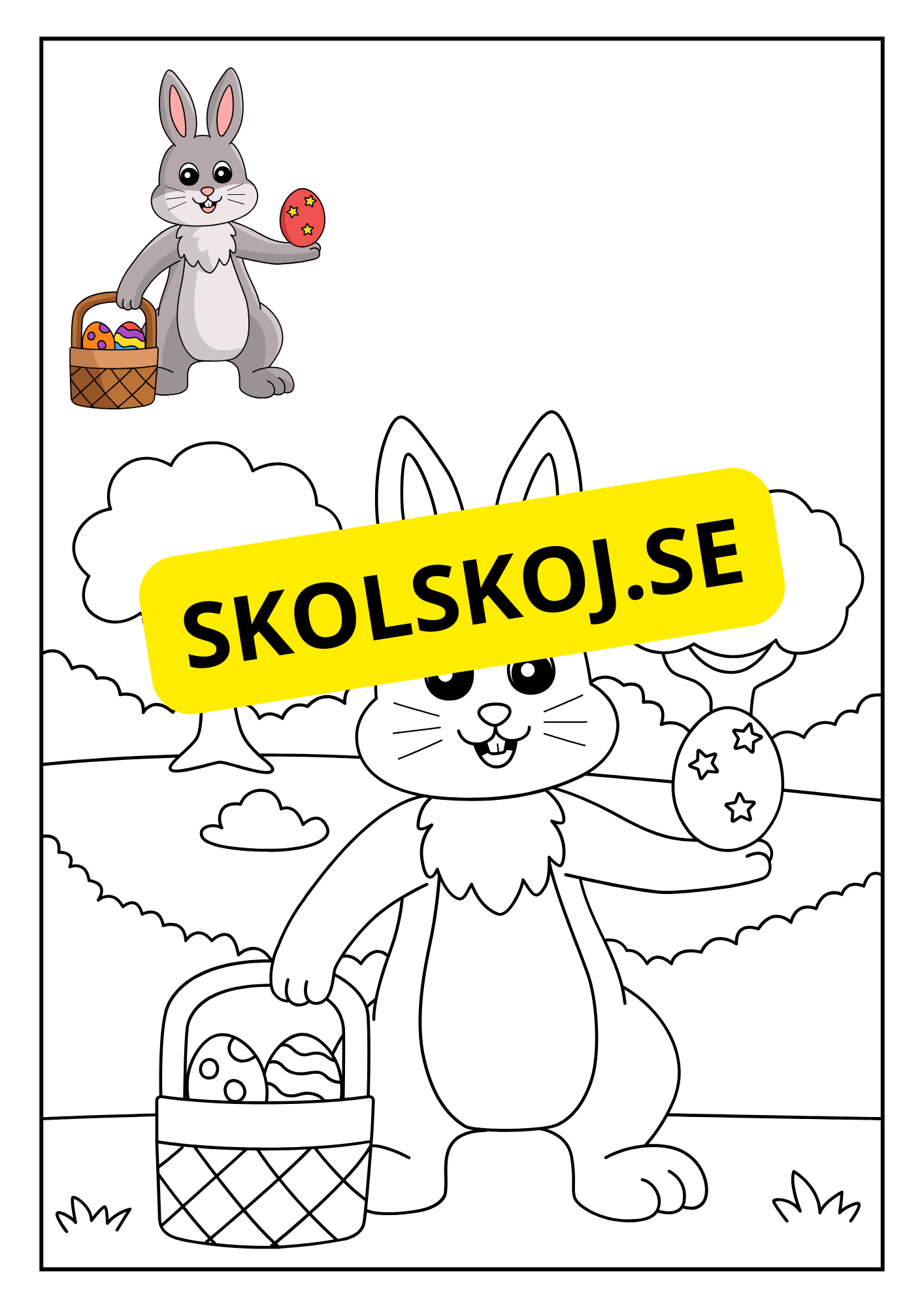 Hej påsk - Målarbok