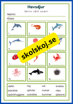 Jag lär mig skriva djur