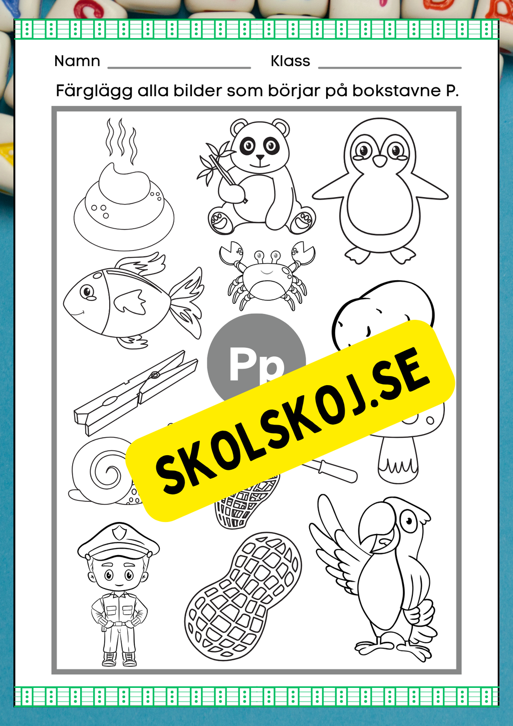 Veckans bokstav - Bokstaven Pp