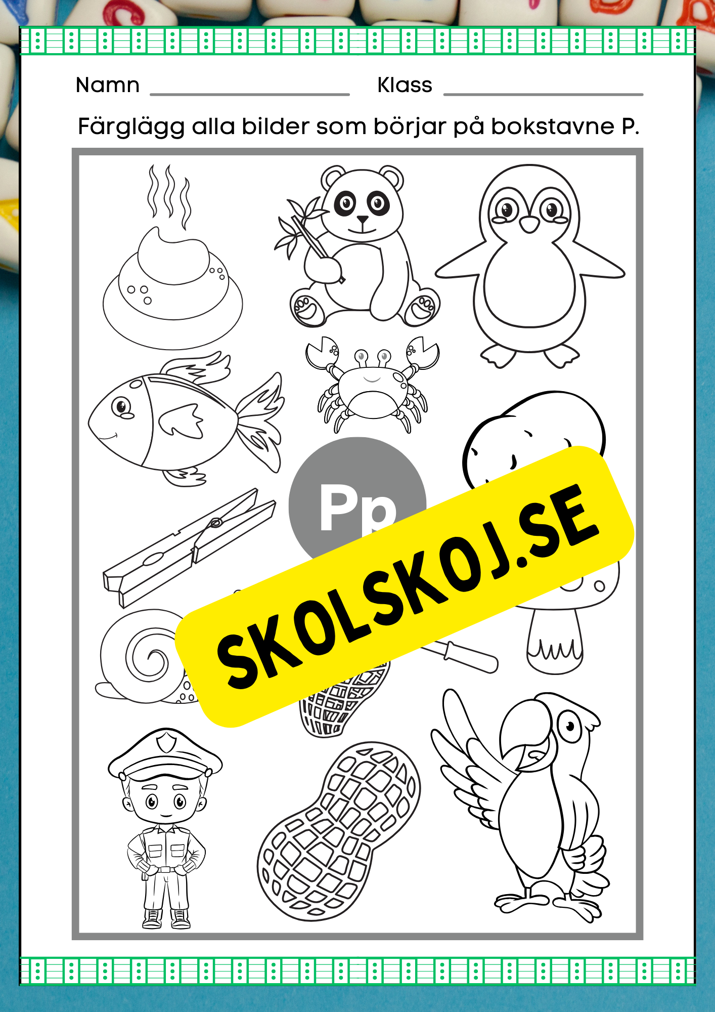 Veckans bokstav - Bokstaven Pp