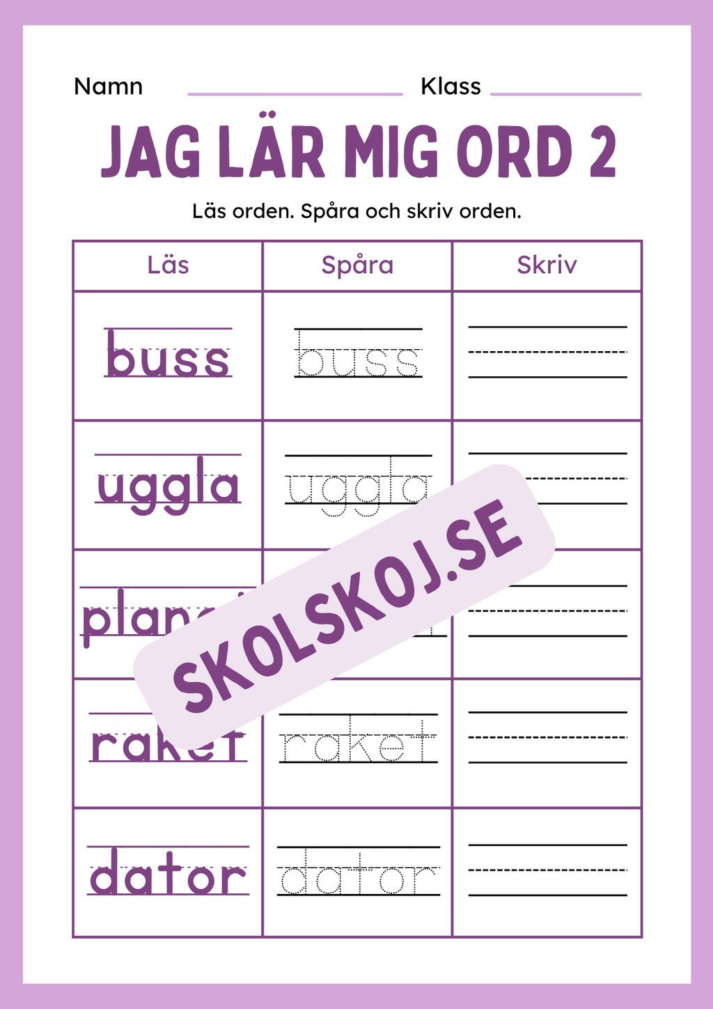 Jag lär mig ord 2 - Häfte