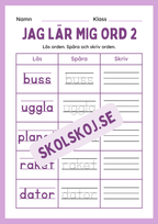 Jag lär mig ord 2 - Häfte